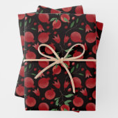 Hand-drawn Pomegranate Fruits Seamless Pattern Inpakpapier Vel (In situ)
