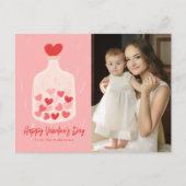 Hand-Drawn pot of Hearts Photo Valentijnsdag Feestdagenkaart (Voorkant)