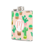 Hand Drawn Potted Cactus Pattern Heupfles (Links)