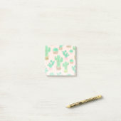 Hand Drawn Potted Cactus Pattern Post-it® Notes (Op bureau)