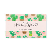 Hand Drawn Potted Cactus Pattern