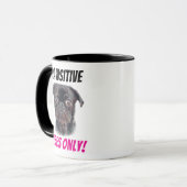 Hand Drawn Pug Mug - Pawsitive Vibes Only! Mok (Voorkant links)