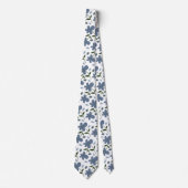 Hand Drawn Purple Flowers Necktie Stropdas (Voorkant)