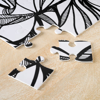 hand-drawn PUZZLE black and white line art colorit Legpuzzel