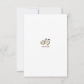 Hand Drawn Quirky Funky Fall Wedding RSVP Card (Achterkant)