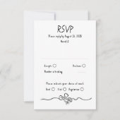 Hand Drawn Quirky Funky Wedding RSVP Card (Voorkant)