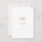 Hand Drawn Quirky Funky Wedding RSVP Card (Achterkant)