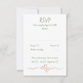 Hand Drawn Quirky Funky Wedding RSVP Card (Voorkant)