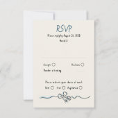 Hand Drawn Quirky Funky Wedding RSVP Card (Voorkant)