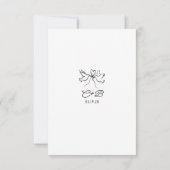 Hand Drawn Quirky Funky Wedding RSVP Card Kaartje (Achterkant)