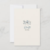 Hand Drawn Quirky Funky Wedding RSVP Card Kaartje (Achterkant)