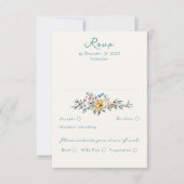 Hand Drawn Quirky Funky Wedding RSVP Card Kaartje (Voorkant)