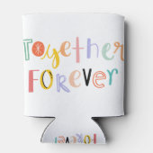 Hand drawn Quote Together forever typography. Blikjeskoeler (Achterkant)