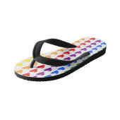 Hand Drawn Rainbow Heart Pattern Kinder Teenslippers (Schuin)