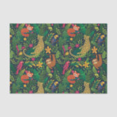 Hand Drawn Rainforest Animals Tissue Paper Tissuepapier (Voorkant)