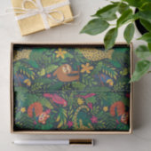 Hand Drawn Rainforest Animals Tissue Paper Tissuepapier (Geschenk)