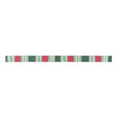 Hand Drawn Red and Green Striped Holiday Satijnen Lint (Voorkant)