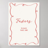Hand Drawn Red Frame Favors Poster (Voorkant)