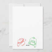 Hand Drawn Red Green Ugly Sweater Christmas Party Feestdagenkaart (Achterkant)