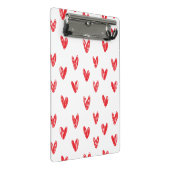Hand Drawn Red Hearts Pattern – Minimal Valentine Mini Klembord (Schuin)