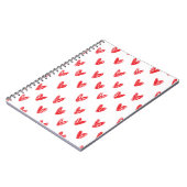 Hand Drawn Red Hearts Pattern – Minimal Valentine Notitieboek (Linkerzijde)