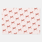 Hand Drawn Red Ribbon Bow Inpakpapier Vel (Voorkant 2)