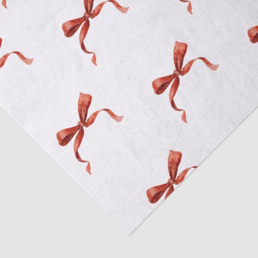 Hand Drawn Red Ribbon Bow Tissuepapier (Detail)