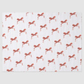 Hand Drawn Red Ribbon Bow Tissuepapier (Voorkant)