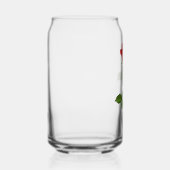 Hand-Drawn Red Rose Can Glass Blikvorm Glas (Rechts)