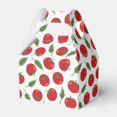 Hand Drawn Red Tomato Pattern Bedankdoosjes (Achterkant)