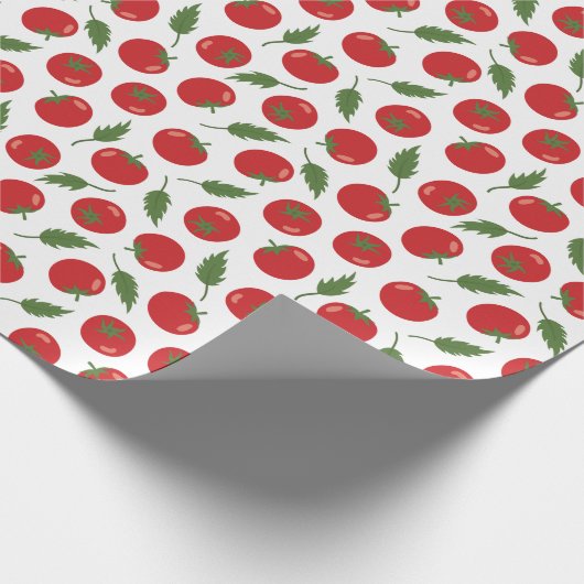 Hand Drawn Red Tomato Pattern Cadeaupapier (Hoek)