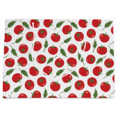 Hand Drawn Red Tomato Pattern Groot Cadeauzakje (Voorkant)