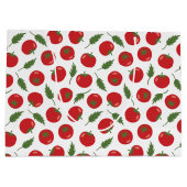 Hand Drawn Red Tomato Pattern Groot Cadeauzakje (Achterkant)