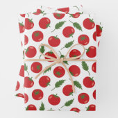 Hand Drawn Red Tomato Pattern Inpakpapier Vel (In situ)