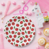 Hand Drawn Red Tomato Pattern Papieren Bordje (Feest)