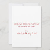 Hand Drawn Red Whimsical Photo Christmas Feestdagenkaart (Achterkant)