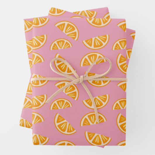 Hand-drawn Refreshing Oranges Seamless Pattern Inpakpapier Vel (In situ)