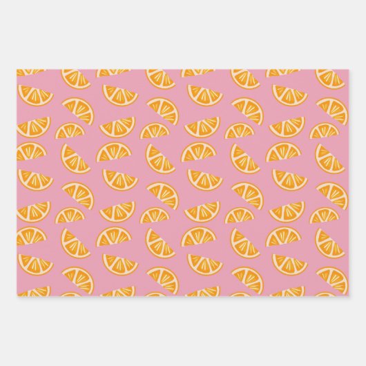 Hand-drawn Refreshing Oranges Seamless Pattern Inpakpapier Vel (Voorkant)
