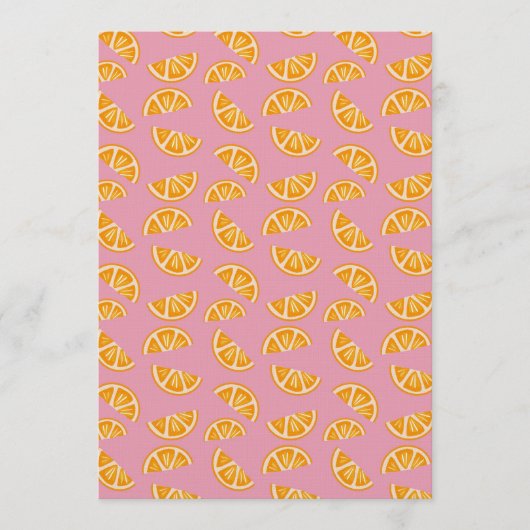 Hand-drawn Refreshing Oranges Seamless Pattern Kaart (Voorkant)