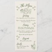 Hand Drawn Retro Wedding Menu (Voorkant)