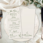 Hand Drawn Retro Wedding Menu