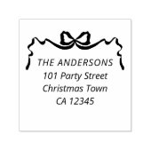 Hand Drawn Ribbon Bow Return Address  Zelfinktende Stempel (Design)