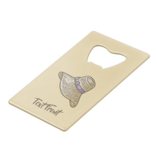 Hand Drawn riet Pet beige Creditkaart Flessenopener