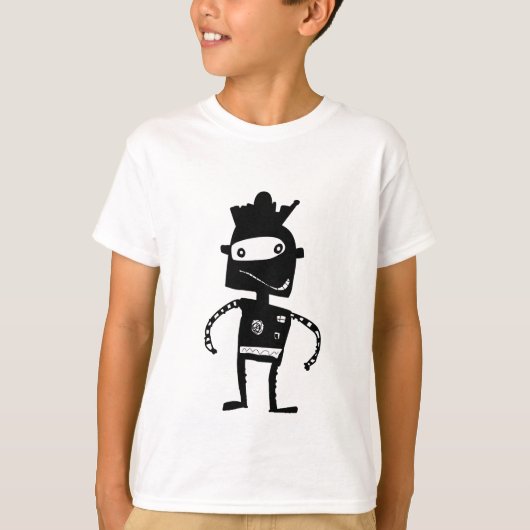 Hand Drawn Robot T-shirt voor kinderen (Voorkant)