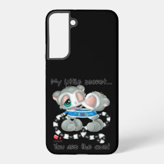 Hand-Drawn Romantic Lemur Couple in Love Samsung Galaxy Hoesje