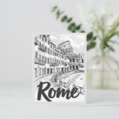 Hand drawn Rome Italy Scene Landmark Briefkaart (Staand voorkant)