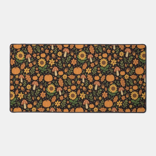 Hand Drawn Rustic Fall Pattern Desk Mat (Voorkant)