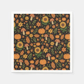 Hand Drawn Rustic Fall Pattern Napkins Servet (Voorkant)