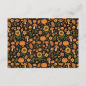 Hand Drawn Rustic Fall Pattern Note Card Notitiekaartje (Achterkant)