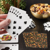 Hand Drawn Rustic Fall Pattern Playing Cards Pokerkaarten (Insitu)